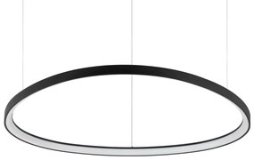 Lustra LED XXL suspendata design circular GEMINI SP D105 neagra