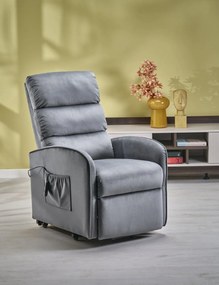 Fotoliu Maroni velvet gri H103 cm