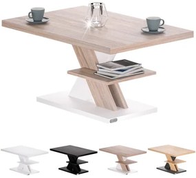 Deuba Masuta de cafea Detroit 90x60x45cm - alb/stejar