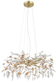 Candelabru elegant design modern Danna auriu mat/ chihlimbar
