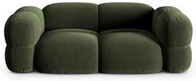 Canapea verde cu tapițerie din catifea 210 cm Loretto – Cosmopolitan Design