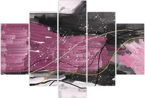 Tablou - Abstracție roz-roșu (150x105 cm)