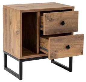 Noptieră GLIMMER 50x45,2 cm pin atlantic/negru