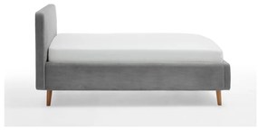Pat gri tapițat fără somieră 120x200 cm Mattis – Meise Möbel
