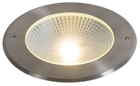 Spot modern pentru sol din oțel inoxidabil cu LED 20W inclus - Bridge