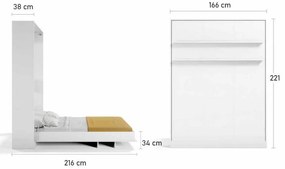 Pat rabatabil dublu PRIMER QUEEN BED (150 X200)