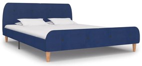 vidaXL Cadru de pat, albastru, 180 x 200 cm, material textil