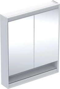 Dulap cu oglinda si nisa Geberit One ComfortLight 75 cm alb
