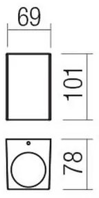 Redo 90527 - Aplică de perete BRIO pentru exterior, LED, 6 W, 230 V, 3000 K, IP54, antracit