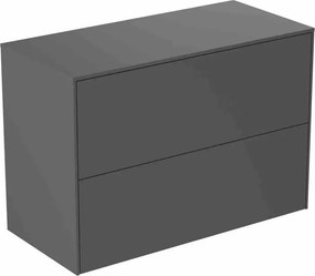 Dulap baza suspendat Ideal Standard Atelier Conca 2 sertare cu blat 80 cm antracit mat