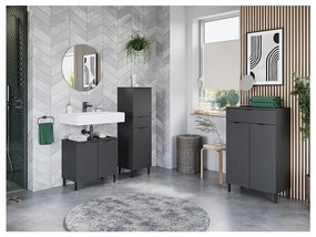 Dulap de baie gri antracit înalt 60x97 cm Arcena – Germania