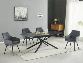 Masa extensibila Vector neagra L160(200)x90 cm