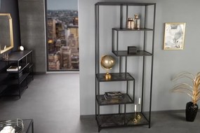 Raft design industrial Slim Line 185x77cm, negru