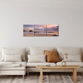Tablou - Praia da Adraga (cu ceas) (90x30 cm)