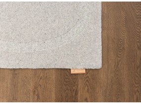 Covor gri deschis din lână 133x190 cm Morphic Organica – Agnella