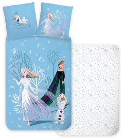 Disney Regatul de gheață Snowing Day lenjerie de pat 140×200cm, 70×90 cm