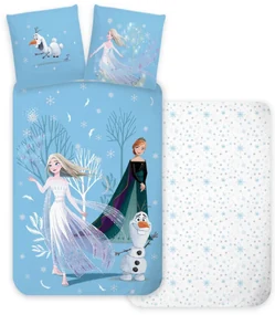 Disney Regatul de gheață Snowing Day lenjerie de pat 140×200cm, 70×90 cm