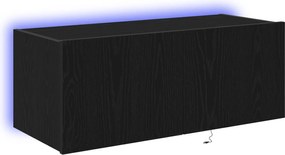vidaXL Dulap TV de perete Stejar Negru 80 x 35 x 31 cm Lemn compozit