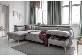 Colțar gri deschis extensibil (cu colț pe partea stângă ) Sweet Harmony – Miuform