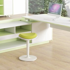 HOMCOM Scaun Ergonomic Reglabil pe Înălțime cu Înclinare 5°, Scaun Modern din Poliester, Spumă și PP, 42,5x35,5x56,5-71,5 cm, Verde | Aosom Romania