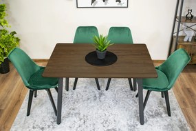 Masa de sufragerie maro cu blat in decor frasin ESTE 120x80