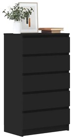 vidaXL Dulap cu sertar, negru, 60x36x103 cm, lemn prelucrat