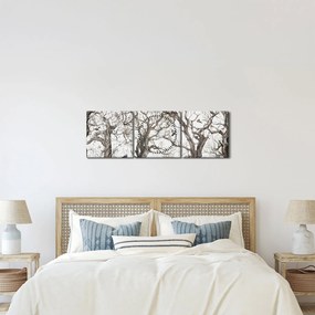 Tablou - Model de pădure, desen (cu ceas) (90x30 cm)