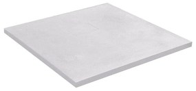 Cadita compozit pentru dus Inter Ceramic patrata 90x90 cm finisaj piatra-alb mat