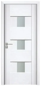 Usa Interior din MDF Novo Doors ND06 LUX PREMIUM, Cadru din Lemn Masiv, KIT COMPLET, Toc Reglabil de 10 CM INCLUS, Plinta pe Ambele Parti (Culoare: