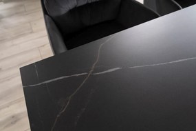 Masa extensibila Salvadore Ceramic SAHARA NOIR negru/negru mat L160-240 cm
