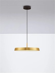 Lustra LED suspendata design modern VETRO auriu, D-50cm