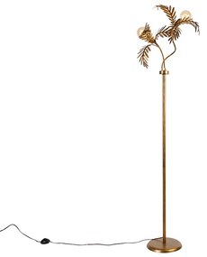 Lampă de podea vintage aurie 187 cm 2 lumini - Botanica