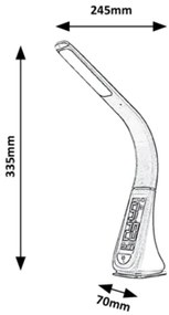 Lampă de masă LED tactilă dimabilă Rabalux LED/5W/230V neagră