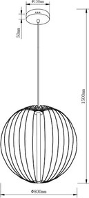 Lustra LED suspendata moderna Nelson