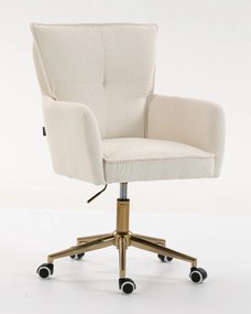 HR250CROSS Scaun Crem Boucle Bază Aurie