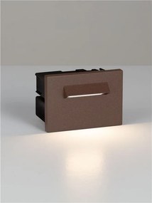 Spot incastrabil exterior LED 3000K, IP65 RECTO corten