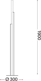 Ideal Lux - Lampă de podea LED dimabilă DORICA 3xLED/33W/230V CRI 90 albă