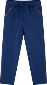 vidaXL Pantaloni pentru copii cu șnur, bleumarin, 92