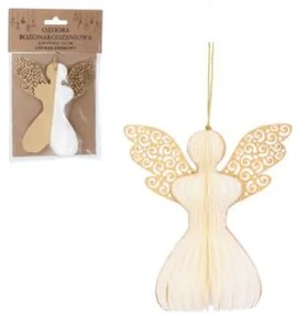 Ornamente decorative din hârtie Înger Alb 12cm 1 buc