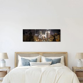 Tablou cu Poarta de pulbere iluminată (cu ceas) (90x30 cm)