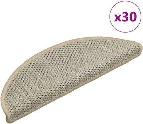 vidaXL Covorașe scări autoadezive 30 buc. verde 56x17x3cm aspect sisal