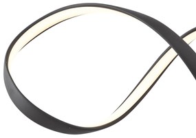 Lampa suspendată de design neagră 100cm cu LED inclus, reglabilă în 3 trepte - Wokkel