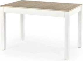 Masa extensibila MAURYCY, stejar/alb, PAL, 118/158x75x76 cm