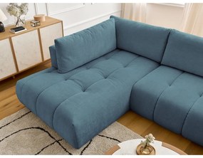 Colțar albastru extensibil/cu spațiu de depozitare (cu colț pe partea stângă/în formă de "U") Fuji – Bobochic Paris