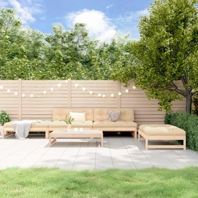 3186634 vidaXL Set mobilier relaxare de grădină 5 piese lemn masiv de pin