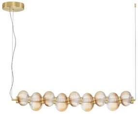 Lustra suspendata LED design modern Leda auriu