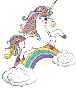 Autocolant 3D Unicorn magic, 14 x 20 cm