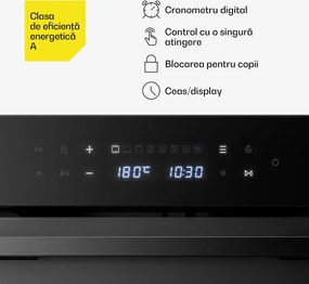 Klarstein Cuptor încorporat Velaire | 49 l | clasa energetică A | 2.350 W | negru | 45 cm