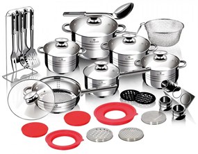 Set oale si tigai otel inoxidabil (32 piese) Jumbo Gourmet Line Blaumann BL 3168B