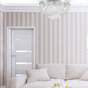 Plafonieră Zuma Line 19157L SENSI 8xG9/25W/230V d. 55 cm argintiu